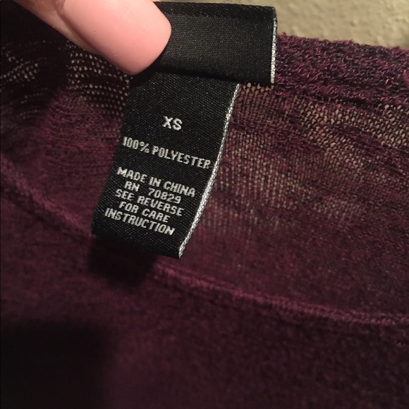 PURPLE LIGHTLY SHEER 3 QUARTER SHIRT! - Picture 3 of 3